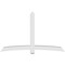 Ekena Millwork Bellingham Architectural Grade PVC Gable Bracket, 96"W x 60"H x 6"D x 6"F, 15/12 Pitch GBP096X60X0606BEL00 - alternate 3